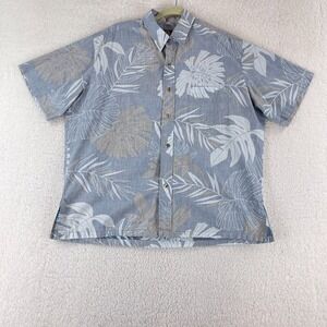 Kalaheo Blue Hawaiian Button-Down Casual Shirt Mens Short Sleeve‎ Size 2XL